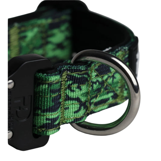 2.5cm Tactical Collar Green Camo - Pure Dog K9