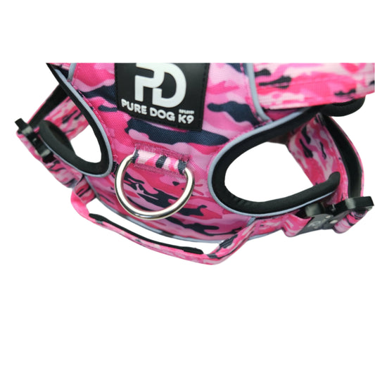 Comfort Harness Pink Camo - Pure Dog K9