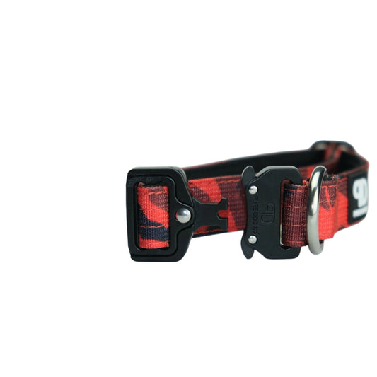 2.5cm Tactical Collar Red Camo - Pure Dog K9