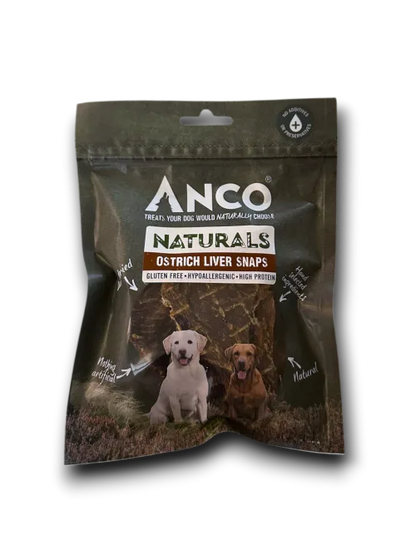 Anco Naturals Ostrich Liver Snaps 85g - Pure Dog K9
