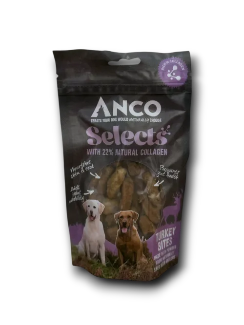 Anco Selects Turkey Bites with Collagen 85g - Pure Dog K9